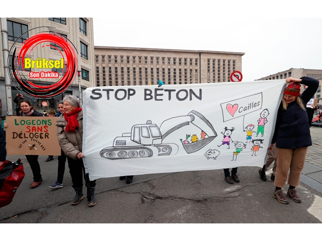 Brüksel'de betonlaşmaya hayır gösterisi