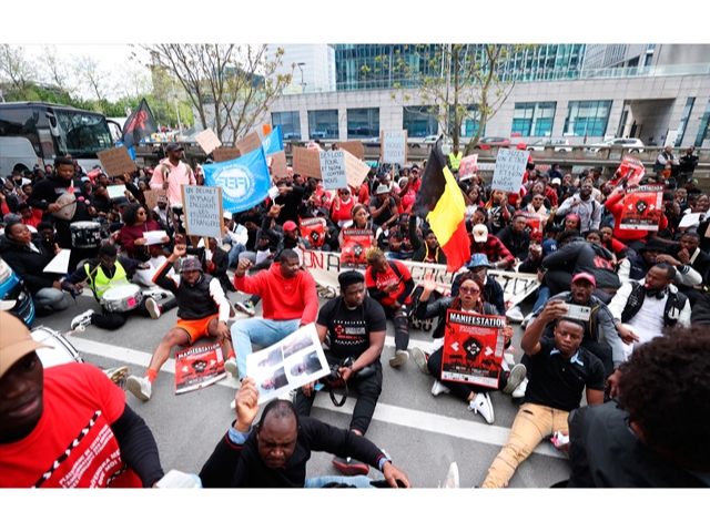 Afrikalı üniversite öğrencilerinden Belçika'ya ayrımcılık protestosu