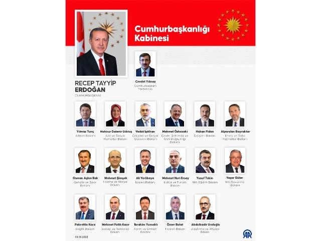 Cumhurbaşkanı Erdoğan yeni kabineyi açıkladı