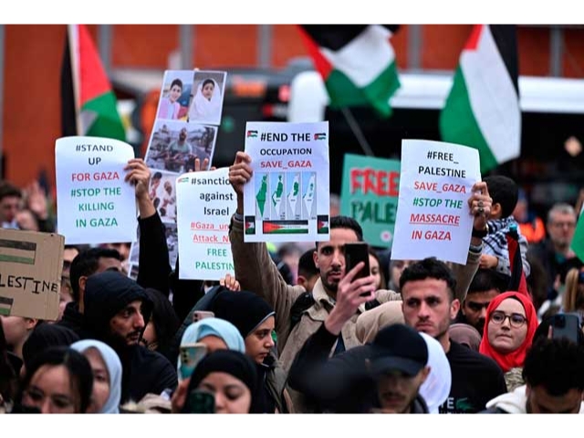 İsrail'in Gazze'deki hastaneye saldırısı Leuven'de protesto edildi