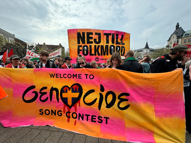 İsrail'in Eurovision Şarkı Yarışması'na katılımı İsveç'in Malmö kentinde protesto edildi