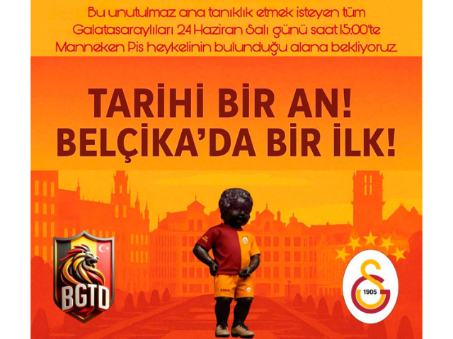 Brüksel’in simgesine Galatasaray forması giydirilecek