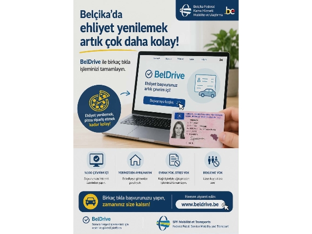Belçika’da ehliyet yenilemek artık çok daha kolay