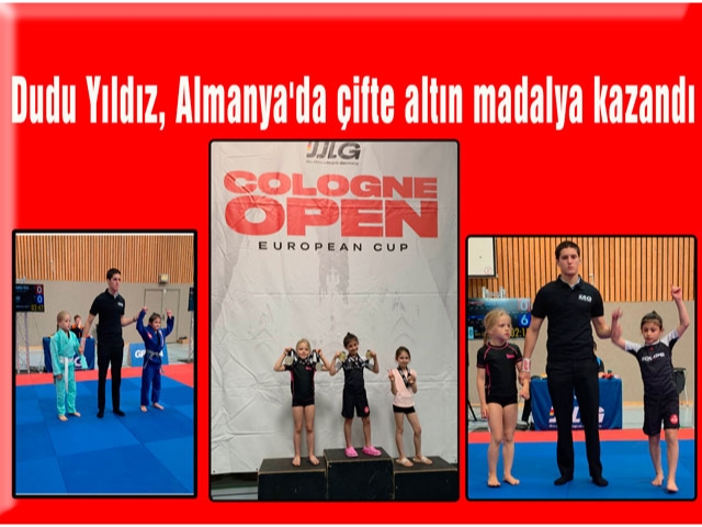 Brüksel'de yaşayan 9 yaşındaki Dudu Yıldız, Almanya'da çifte altın madalya kazandı