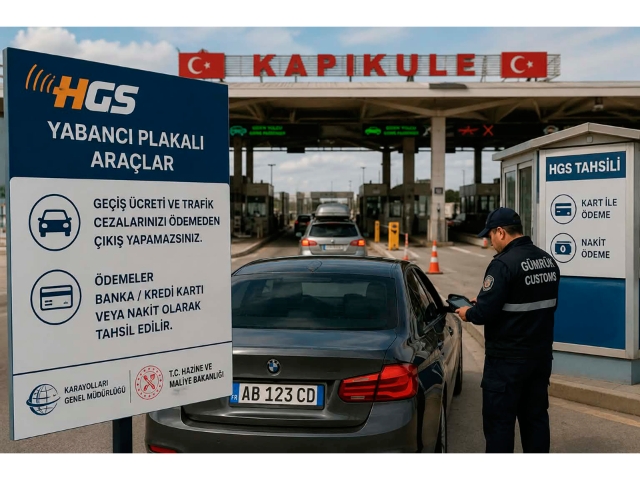 Yabancı plakalı araçlar HGS ve otoyol borçlarını ödemeden Türkiye'den çıkamayacak