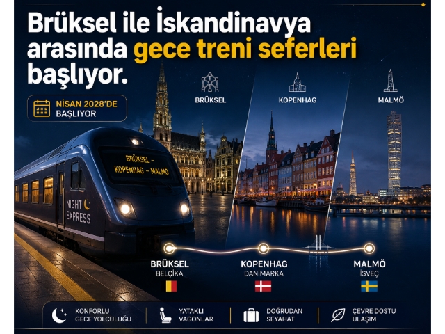 Brüksel ile İskandinavya arasında gece treni seferleri planlanıyor