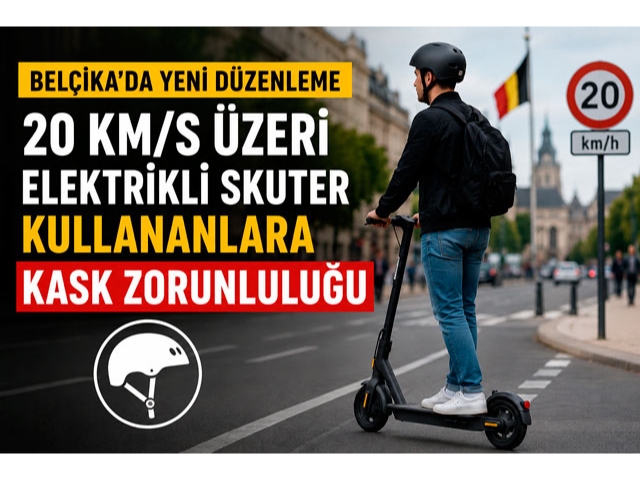 Belçika'da "hızlı skuter" kullanıcılarına kask takma zorunluluğu getirildi