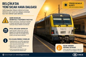 Belçika'da aşırı sıcaklar nedeniyle tren seferleri iptal edilecek
