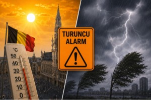 Belçika'da aşırı sıcaklık ve şiddetli fırtına nedeniyle "turuncu alarm" verildi