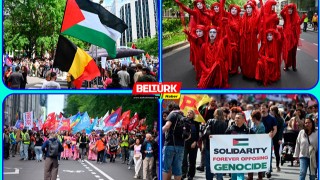 Brüksel'de ''Savaşa Hayır'' yürüyüşü düzenlendi