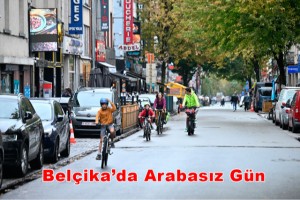 Belçika'da halk, "arabasız gün" dolayısıyla yollarda dolaşmanın keyfini çıkarıyor