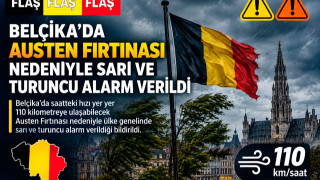 Belçika'da Austen Fırtınası nedeniyle sarı ve turuncu alarm verildi