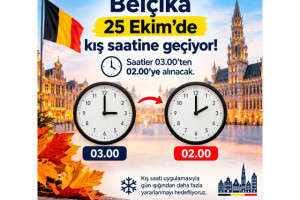 Belçika’da saatler bir saat geri alınacak