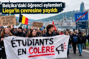 Belçika'daki öğrenci eylemleri Liege'in çevresine yayıldı