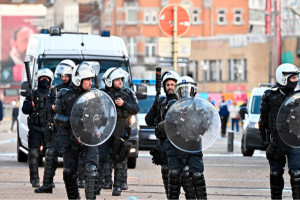Liege kentindeki protestolarda 45 kişi gözaltına alındı